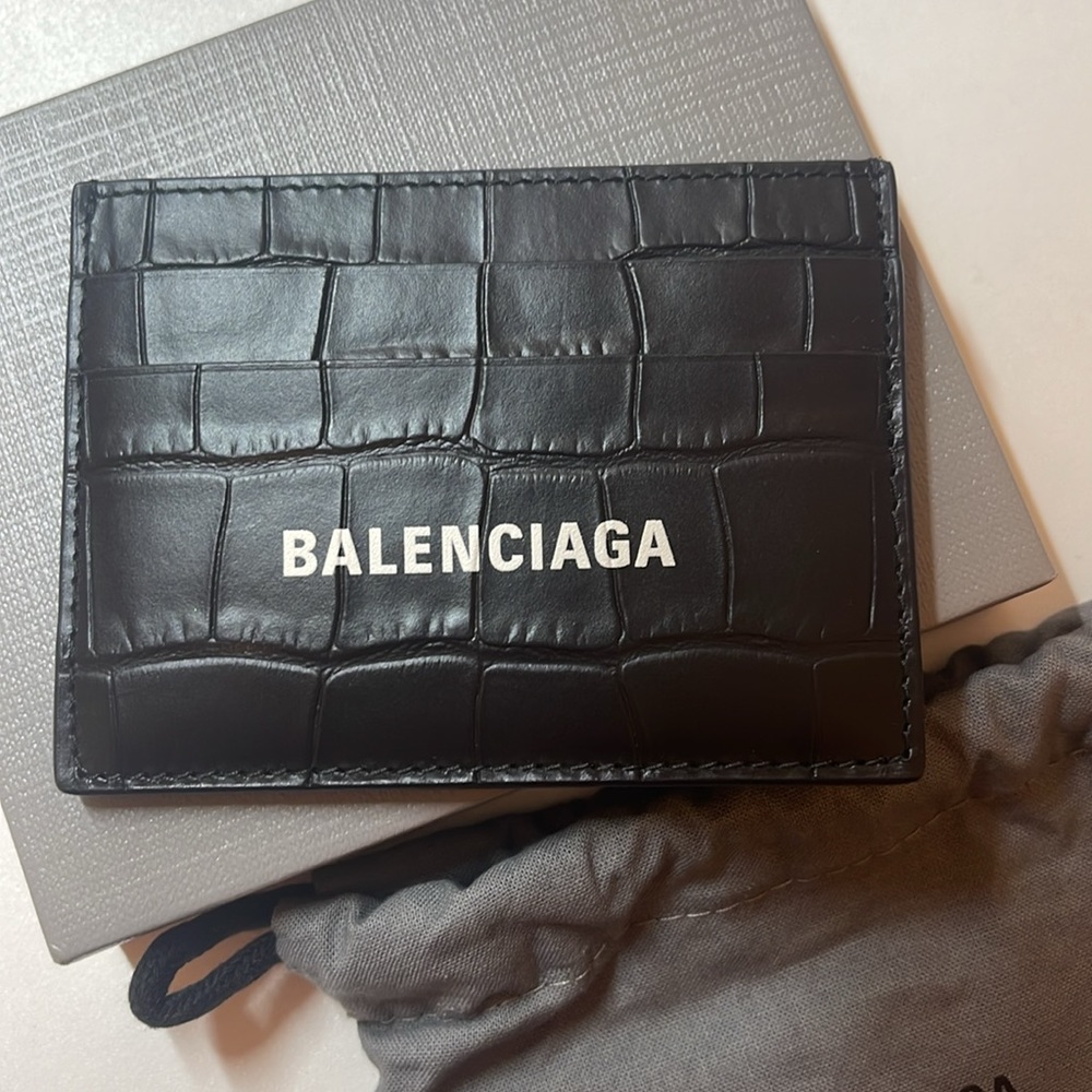 Balenciaga leather cardholder
